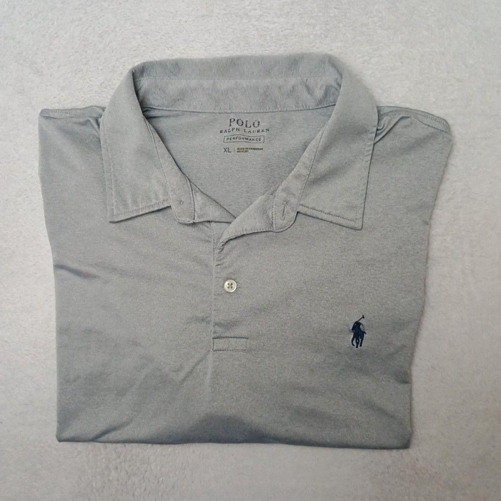Polo Ralph Lauren Polo Shirt Mens XL Gray Golf Performance Tagless Tennis Work